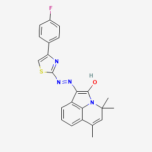 1-{2-[4-(4-Fluorophenyl)-1,3-thiazol-2-YL]hydrazono}-4,4,6-trimethyl-4H-pyrrolo[3,2,1-IJ]quinolin-2(1H)-one