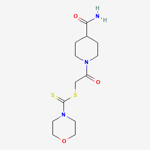 2-(4-Carbamoylpiperidin-1-yl)-2-oxoethyl morpholine-4-carbodithioate