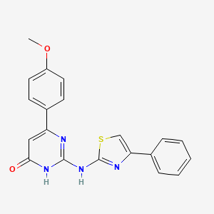 6-(4-methoxyphenyl)-2-[(4-phenyl-1,3-thiazol-2-yl)amino]pyrimidin-4(3H)-one