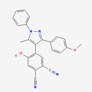 4-Hydroxy-5-[3-(4-methoxyphenyl)-5-methyl-1-phenyl-1h-pyrazol-4-yl]benzene-1,2-dicarbonitrile