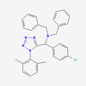 N,N-dibenzyl-1-(4-chlorophenyl)-1-[1-(2,6-dimethylphenyl)-1H-tetrazol-5-yl]methanamine