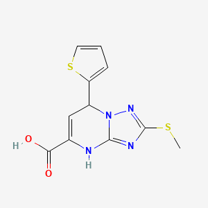 2-(Methylsulfanyl)-7-(thiophen-2-yl)-4,7-dihydro[1,2,4]triazolo[1,5-a]pyrimidine-5-carboxylic acid