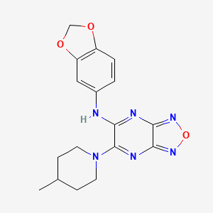 N-(1,3-benzodioxol-5-yl)-6-(4-methylpiperidin-1-yl)[1,2,5]oxadiazolo[3,4-b]pyrazin-5-amine