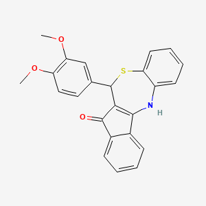 6-(3,4-dimethoxyphenyl)-6H-benzo[b]indeno[1,2-e][1,4]thiazepin-5-ol