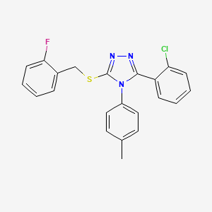 3-(2-chlorophenyl)-5-{[(2-fluorophenyl)methyl]sulfanyl}-4-(4-methylphenyl)-4H-1,2,4-triazole