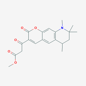 methyl 3-oxo-3-(6,8,8,9-tetramethyl-2-oxo-6,7,8,9-tetrahydro-2H-pyrano[3,2-g]quinolin-3-yl)propanoate