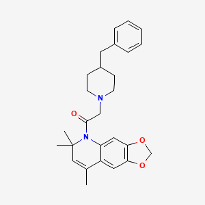 2-(4-benzylpiperidin-1-yl)-1-(6,6,8-trimethyl[1,3]dioxolo[4,5-g]quinolin-5(6H)-yl)ethanone