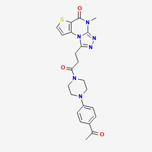 1-{3-[4-(4-Acetylphenyl)piperazino]-3-oxopropyl}-4-methylthieno[2,3-E][1,2,4]triazolo[4,3-A]pyrimidin-5(4H)-one