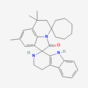 6',6',8'-Trimethyl-2,3,4,5',6',9-hexahydrodispiro[beta-carboline-1,1'-pyrrolo[3,2,1-ij]quinoline-4',1''-cycloheptan]-2'-one