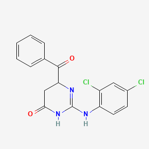 molecular formula C17H13Cl2N3O2 B11036647 2-[(2,4-dichlorophenyl)amino]-6-(phenylcarbonyl)-5,6-dihydropyrimidin-4(1H)-one 