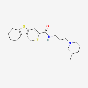 N-[3-(3-Methyl-1-piperidinyl)propyl]-6,7,8,9-tetrahydro-1H-thiopyrano[4,3-B][1]benzothiophene-3-carboxamide