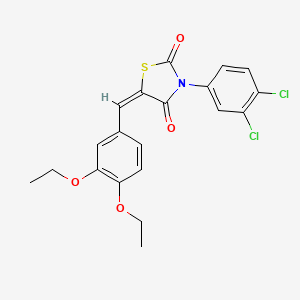 (5E)-3-(3,4-dichlorophenyl)-5-[(3,4-diethoxyphenyl)methylidene]-1,3-thiazolidine-2,4-dione