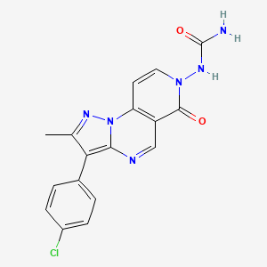 molecular formula C17H13ClN6O2 B11036695 N-[3-(4-chlorophenyl)-2-methyl-6-oxopyrazolo[1,5-a]pyrido[3,4-e]pyrimidin-7(6H)-yl]urea 