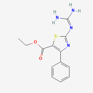 Ethyl 2-carbamimidamido-4-phenyl-1,3-thiazole-5-carboxylate