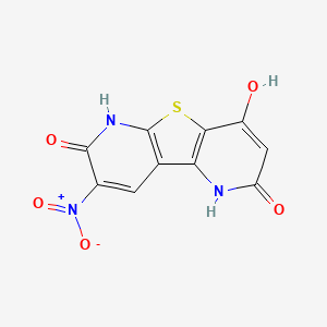 molecular formula C10H5N3O5S B11036739 6-hydroxy-12-nitro-8-thia-3,10-diazatricyclo[7.4.0.02,7]trideca-1(9),2(7),5,12-tetraene-4,11-dione 