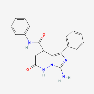 7-Amino-2-oxo-N~4~,5-diphenyl-1,2,3,4-tetrahydroimidazo[1,5-B]pyridazine-4-carboxamide