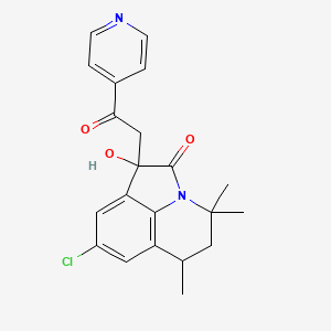 8-chloro-1-hydroxy-4,4,6-trimethyl-1-[2-oxo-2-(pyridin-4-yl)ethyl]-5,6-dihydro-4H-pyrrolo[3,2,1-ij]quinolin-2(1H)-one