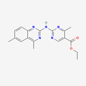 Ethyl 2-[(4,6-dimethyl-2-quinazolinyl)amino]-4-methyl-5-pyrimidinecarboxylate