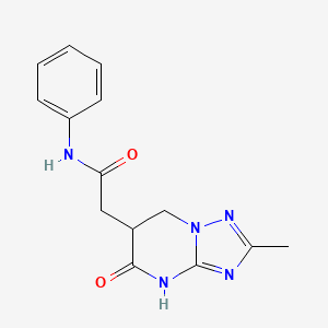 2-(2-methyl-5-oxo-4,5,6,7-tetrahydro[1,2,4]triazolo[1,5-a]pyrimidin-6-yl)-N-phenylacetamide