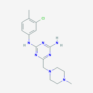 N-(3-chloro-4-methylphenyl)-6-[(4-methylpiperazin-1-yl)methyl]-1,3,5-triazine-2,4-diamine