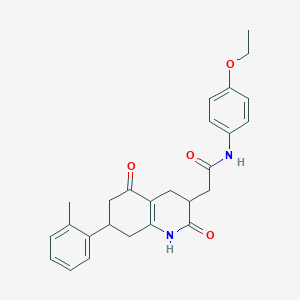 N-(4-ethoxyphenyl)-2-[7-(2-methylphenyl)-2,5-dioxo-1,2,3,4,5,6,7,8-octahydroquinolin-3-yl]acetamide