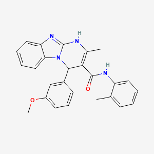 molecular formula C26H24N4O2 B11036882 4-(3-methoxyphenyl)-2-methyl-N-(2-methylphenyl)-1,4-dihydropyrimido[1,2-a]benzimidazole-3-carboxamide 