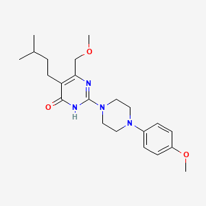 5-isopentyl-6-(methoxymethyl)-2-[4-(4-methoxyphenyl)piperazino]-4(3H)-pyrimidinone