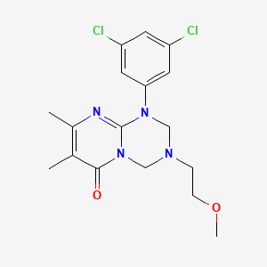 1-(3,5-dichlorophenyl)-3-(2-methoxyethyl)-7,8-dimethyl-1,2,3,4-tetrahydro-6H-pyrimido[1,2-a][1,3,5]triazin-6-one