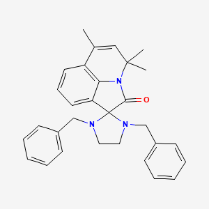 molecular formula C30H31N3O B11036900 1,3-dibenzyl-4',4',6'-trimethyl-4'H-spiro[imidazolidine-2,1'-pyrrolo[3,2,1-ij]quinolin]-2'-one 