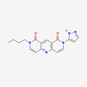 molecular formula C18H17N5O2 B11036913 2-butyl-8-(1H-pyrazol-5-yl)pyrido[4,3-b][1,6]naphthyridine-1,9(2H,8H)-dione 