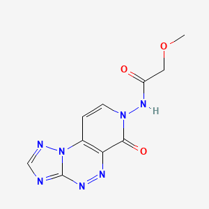 molecular formula C10H9N7O3 B11036939 2-methoxy-N-(6-oxopyrido[4,3-e][1,2,4]triazolo[5,1-c][1,2,4]triazin-7(6H)-yl)acetamide 