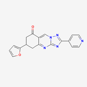 molecular formula C18H13N5O2 B11036940 6-(2-furyl)-2-pyridin-4-yl-6,7-dihydro[1,2,4]triazolo[5,1-b]quinazolin-8(5H)-one 