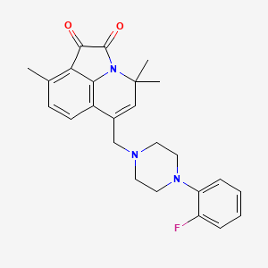 6-{[4-(2-fluorophenyl)piperazin-1-yl]methyl}-4,4,9-trimethyl-4H-pyrrolo[3,2,1-ij]quinoline-1,2-dione