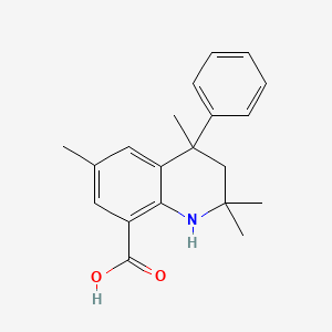 molecular formula C20H23NO2 B11036980 2,2,4,6-Tetramethyl-4-phenyl-1,2,3,4-tetrahydro-8-quinolinecarboxylic acid 