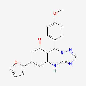 6-(furan-2-yl)-9-(4-methoxyphenyl)-5,6,7,9-tetrahydro[1,2,4]triazolo[5,1-b]quinazolin-8(4H)-one