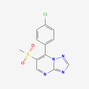 molecular formula C12H9ClN4O2S B11036988 7-(4-Chlorophenyl)-6-(methylsulfonyl)[1,2,4]triazolo[1,5-a]pyrimidine 