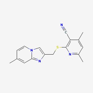 4,6-Dimethyl-2-{[(7-methylimidazo[1,2-a]pyridin-2-yl)methyl]sulfanyl}pyridine-3-carbonitrile