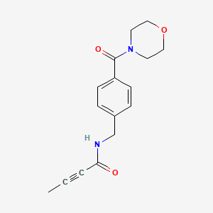 molecular formula C16H18N2O3 B11037017 N-(4-(Morpholine-4-carbonyl)benzyl)but-2-ynamide 