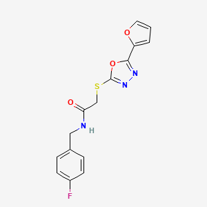 N-(4-fluorobenzyl)-2-{[5-(furan-2-yl)-1,3,4-oxadiazol-2-yl]sulfanyl}acetamide