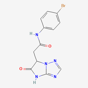 N-(4-bromophenyl)-2-(5-oxo-5,6-dihydro-4H-imidazo[1,2-b][1,2,4]triazol-6-yl)acetamide