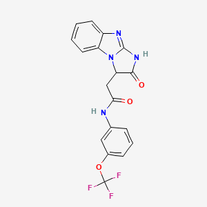 molecular formula C18H13F3N4O3 B11037028 2-(2-oxo-2,3-dihydro-1H-imidazo[1,2-a]benzimidazol-3-yl)-N-[3-(trifluoromethoxy)phenyl]acetamide 