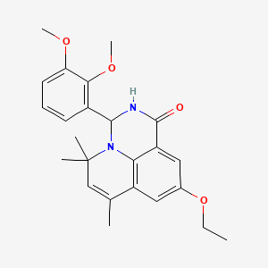 3-(2,3-dimethoxyphenyl)-9-ethoxy-5,5,7-trimethyl-2,3-dihydro-1H,5H-pyrido[3,2,1-ij]quinazolin-1-one