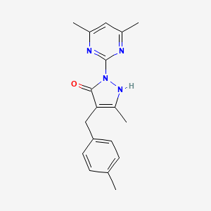 1-(4,6-dimethylpyrimidin-2-yl)-3-methyl-4-(4-methylbenzyl)-1H-pyrazol-5-ol