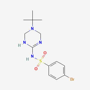 4-bromo-N-(5-tert-butyl-1,4,5,6-tetrahydro-1,3,5-triazin-2-yl)benzenesulfonamide