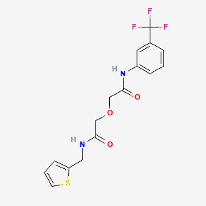 molecular formula C16H15F3N2O3S B11037116 2-{2-oxo-2-[(thiophen-2-ylmethyl)amino]ethoxy}-N-[3-(trifluoromethyl)phenyl]acetamide 