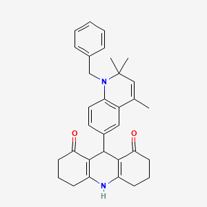 9-(1-benzyl-2,2,4-trimethyl-1,2-dihydroquinolin-6-yl)-3,4,6,7,9,10-hexahydroacridine-1,8(2H,5H)-dione