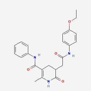 molecular formula C23H25N3O4 B11037152 5-{2-[(4-ethoxyphenyl)amino]-2-oxoethyl}-2-methyl-6-oxo-N-phenyl-1,4,5,6-tetrahydropyridine-3-carboxamide 