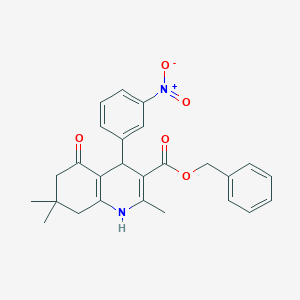 Benzyl 2,7,7-trimethyl-4-(3-nitrophenyl)-5-oxo-1,4,5,6,7,8-hexahydroquinoline-3-carboxylate