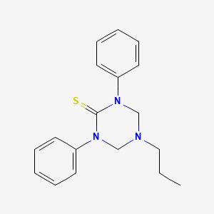 molecular formula C18H21N3S B11037241 1,3-Diphenyl-5-propyl-1,3,5-triazinane-2-thione 