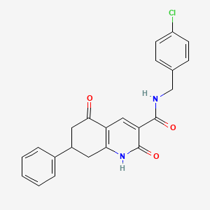 N-(4-chlorobenzyl)-2,5-dioxo-7-phenyl-1,2,5,6,7,8-hexahydroquinoline-3-carboxamide